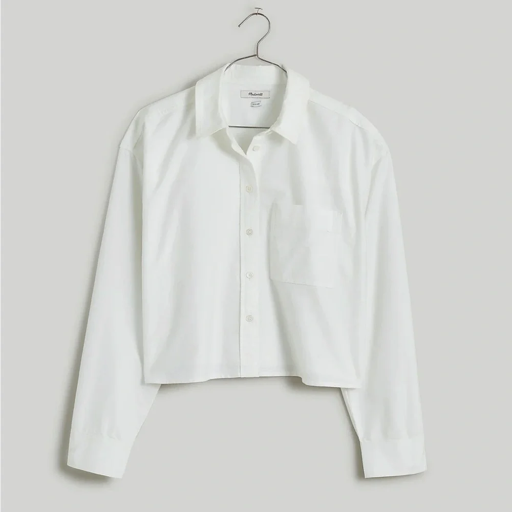 Madewell Signature Oxford Crop Shirt - Picture 4 of 7